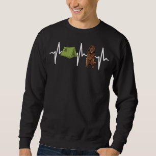 Sweatshirt Tent Camping Terre-Neuve Heartbeat Chien