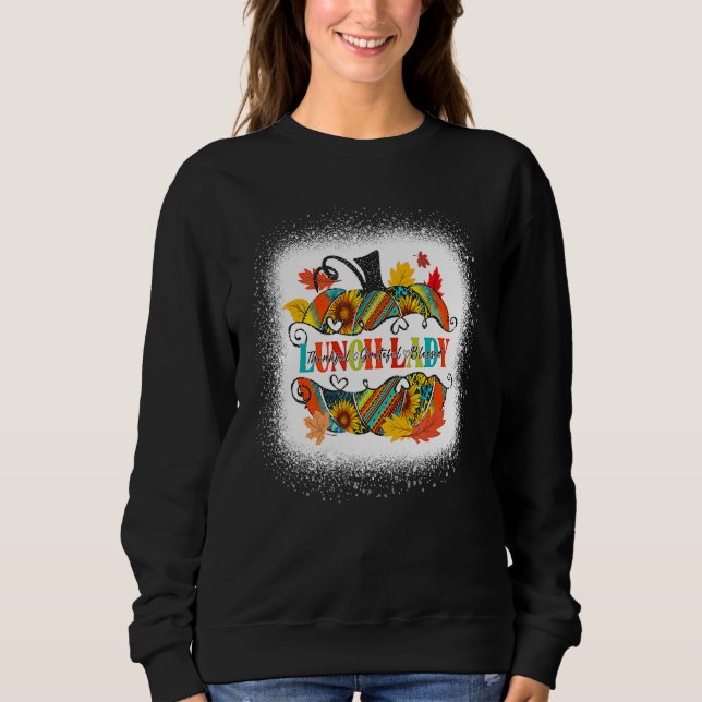Sweatshirt Tenue d'automne Dame de cantine Reconnaissante Gra (Devant)