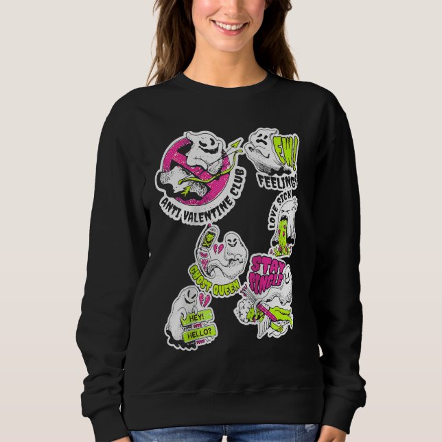 Sweatshirt Tenue de la Saint-Valentin Fantôme des célibataire (Devant)