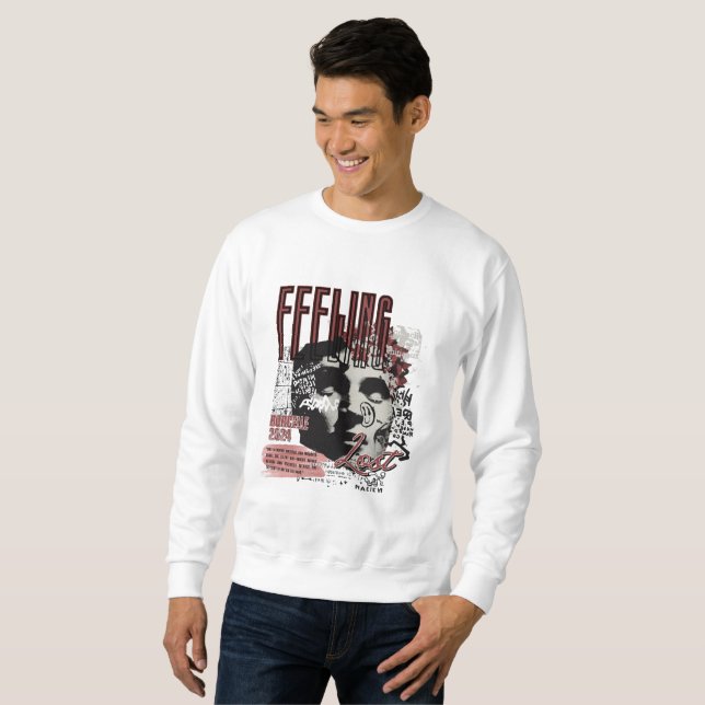 Sweatshirt Tenue de rue branchée qui détonne | Graphisme Grun (Devant entier)