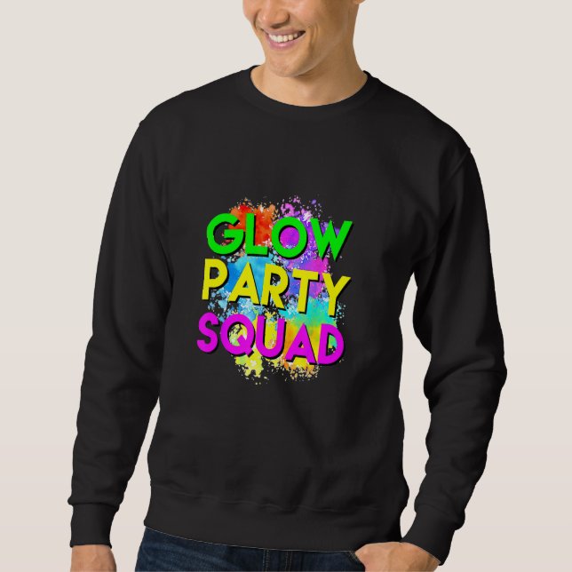 Sweatshirt Tenue de soirée Glow Party Squad Halloween (Devant)