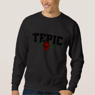 Sweatshirt Tepic Nayarit Patrimoine Mexicain Rose Sanglante
