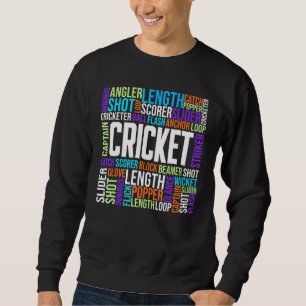 Sweatshirt Termes cricket Cricket Sport Jersey Accessoires Cr