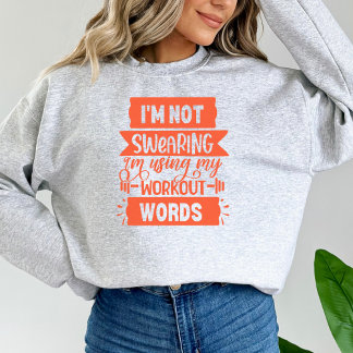 Sweatshirt Termes Drôle D'Entraînement Orange Gym