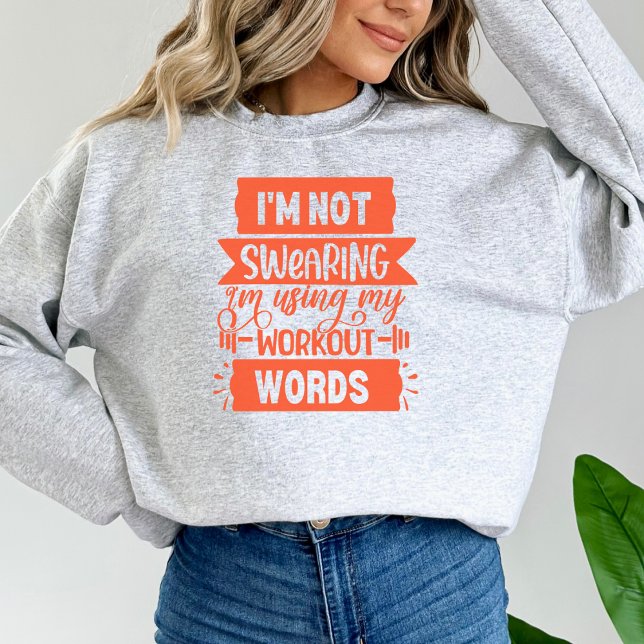 Sweatshirt Termes Drôle D'Entraînement Orange Gym (Créateur téléchargé)