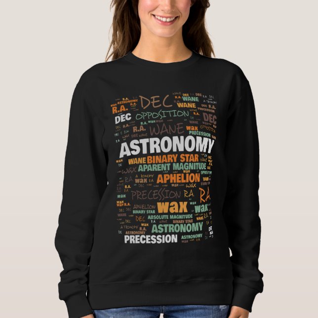 Sweatshirt Terminologie astronomique Termes couramment utilis (Devant)