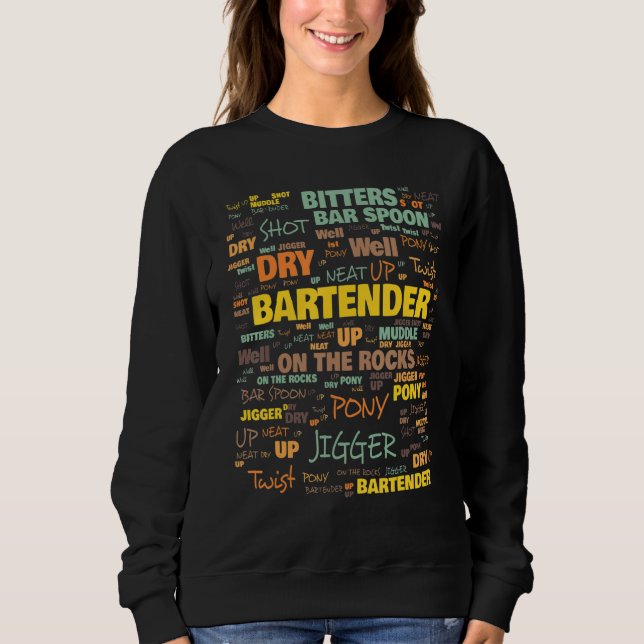 Sweatshirt Terminologie des barmans Termes couramment utilisé (Devant)