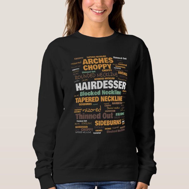 Sweatshirt Terminologie des coiffeurs Termes couramment utili (Devant)