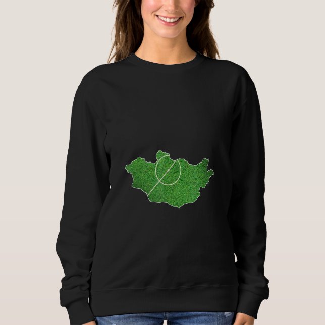 Sweatshirt Terrain de football de Mongolie (Devant)