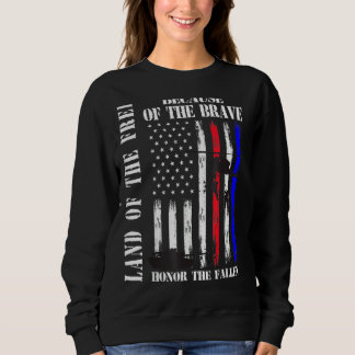 Sweatshirt Terre De La Liberté En Raison Du Brave Pour Vétéra