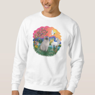 Sweatshirt Terre de l'Imaginaire (ff)- Chat de traîneau (poin