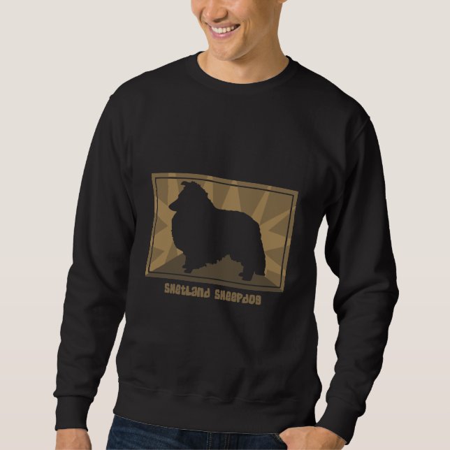 Sweatshirt terreux de chien de berger de Shetland (Devant)