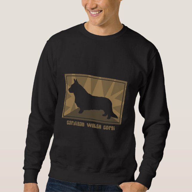 Sweatshirt terreux de corgi de Gallois de cardigan (Devant)