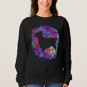 Sweatshirt Terrier Australien Chien Rose Éclaboussure Aquarel