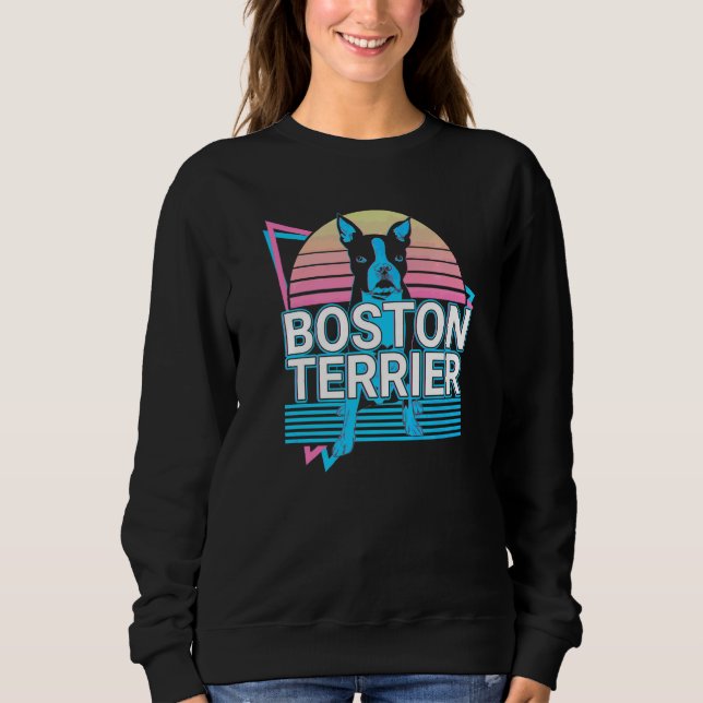 Sweatshirt Térrier de Boston Rétro   (Devant)