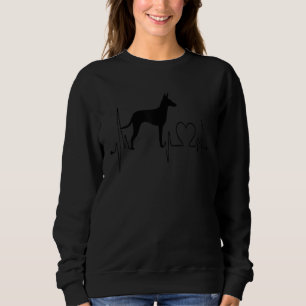 Sweatshirt Térrier de Manchester Chien Mon Rythme Cardiaque E