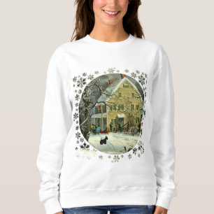 Sweatshirt Térrier Écossais Hiver à l'Ancienne