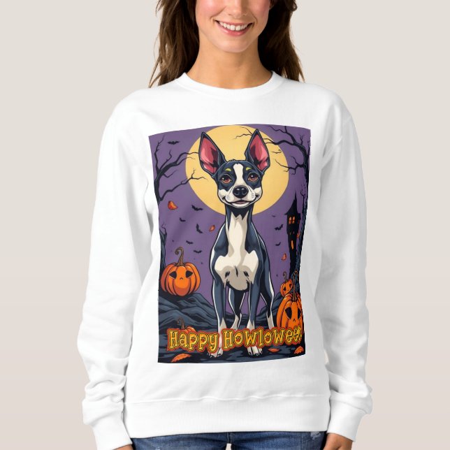 Sweatshirt Terrier Fox Jouet Happy Howloween (Devant)