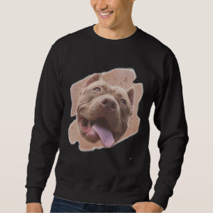 Sweatshirt Terrier Pitbull Américain En Aquarelle