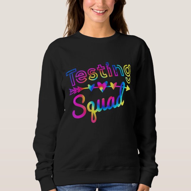 Sweatshirt Test Escadron Tie Dye Test Jour Enseignant Test Da (Devant)