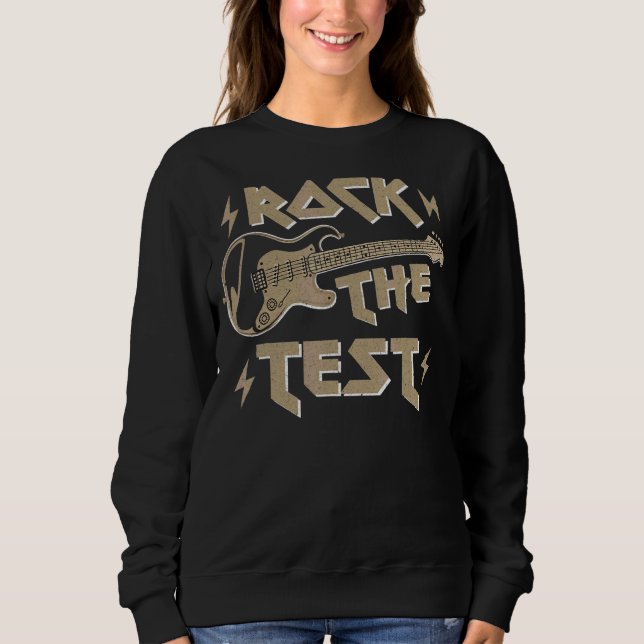 Sweatshirt Test Jour Enseignant Rocher Le Test Guitare Test E (Devant)