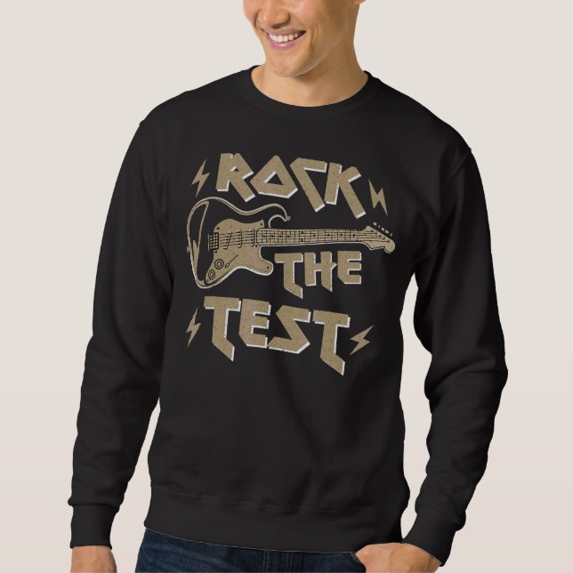 Sweatshirt Test Jour Enseignant Rocher Le Test Guitare Test E (Devant)