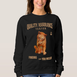 Sweatshirt Testeur QA Humour de chat