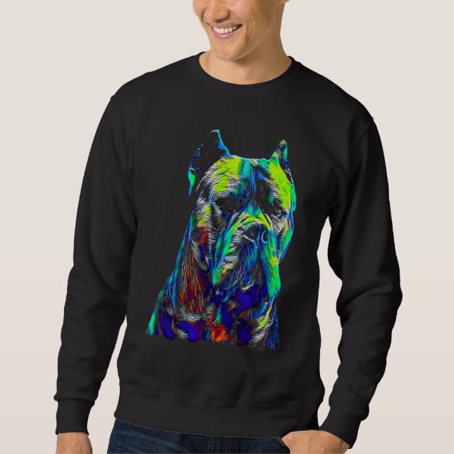 Sweatshirt Tête de chien aquarelle Cane Corso (Devant)