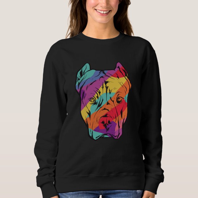 Sweatshirt Tête de chien Pitbull Terrier (Devant)
