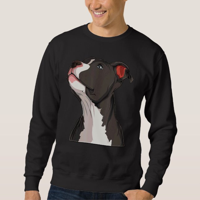 Sweatshirt Tête de chien Pitbull Terrier Pit Bull Américain (Devant)