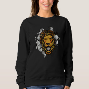 Sweatshirt Tête De Lion - Le Roi De L'Animal Rôde