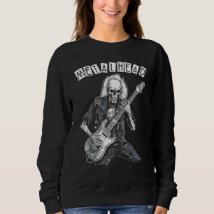 Sweatshirt Tête de métal Punk Rock N Roll Metalhead Squelette