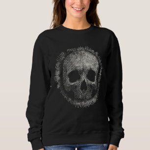 Sweatshirt Tête du monde des États-Unis vive gris moderne crâ