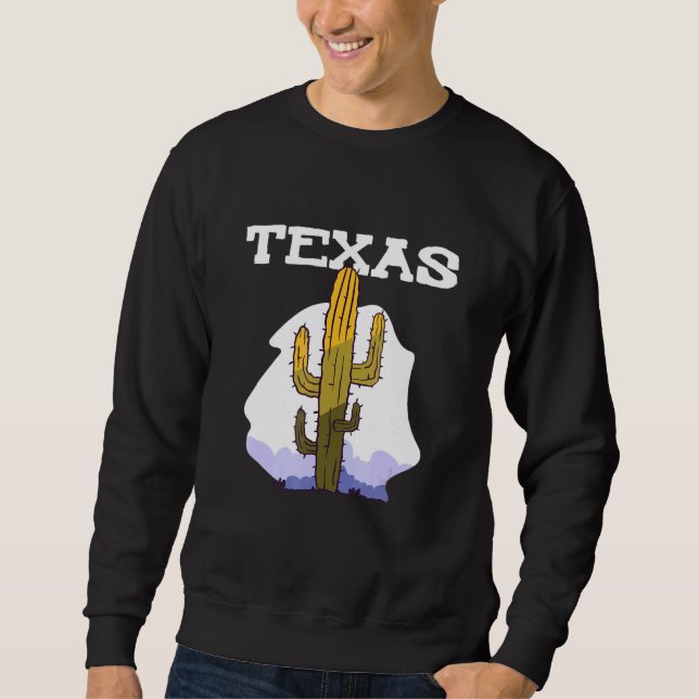 Sweatshirt Texas Cactus Retro (Devant)