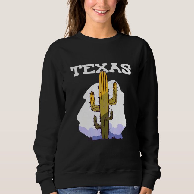 Sweatshirt Texas Cactus Retro (Devant)