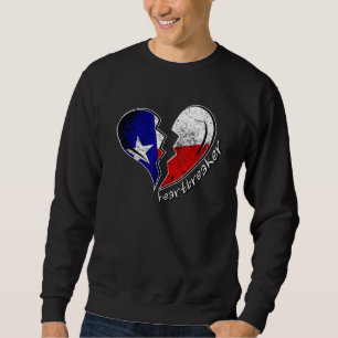 Sweatshirt Texas Heartbreaker Texas Flag Brot Heart Texan H