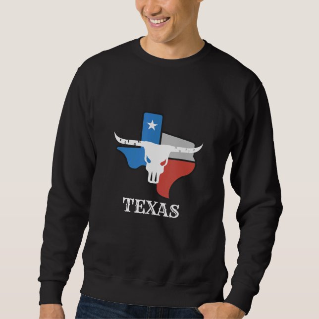 Sweatshirt Texas Longhorn Texan Bull Lone Star State Texas (Devant)