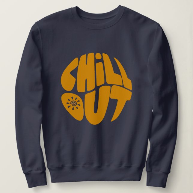 Sweatshirt Texte à la main en forme de boule (Design devant)