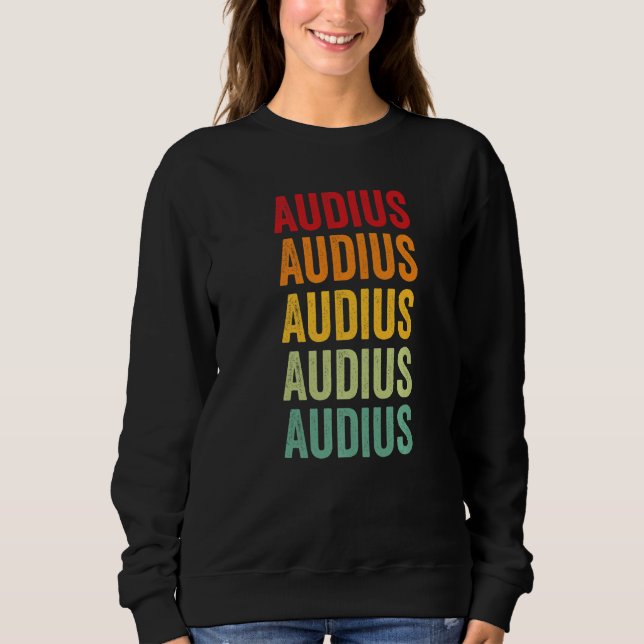 Sweatshirt Texte Arc-en-ciel Audius Crypto (Devant)