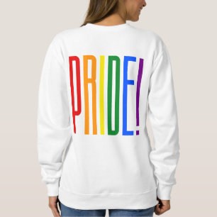 Sweatshirt Texte arc-en-ciel coloré LGBTQ Gay pride LGBT