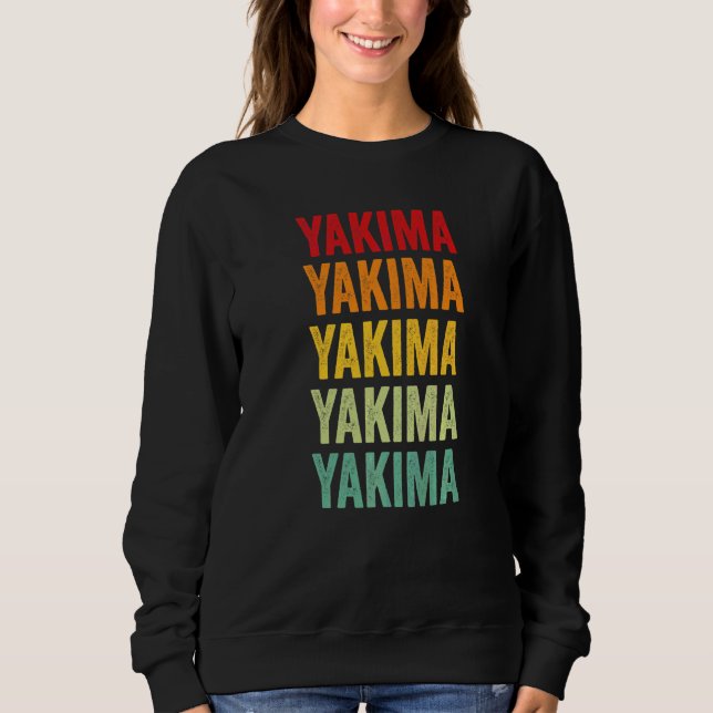 Sweatshirt Texte arc-en-ciel du comté de Yakima Washington (Devant)