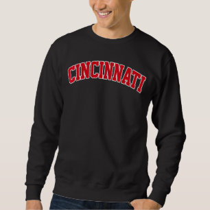 Sweatshirt Texte de couleur rétro vintage Cincinnati City Ohi