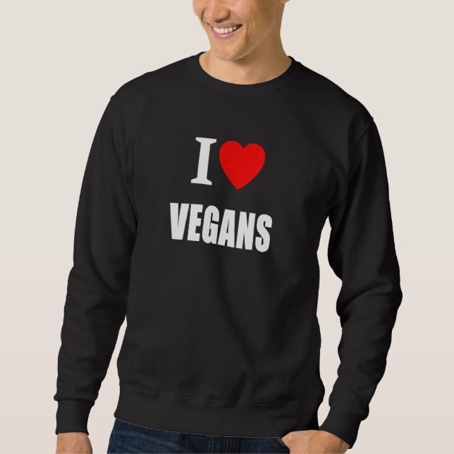 Sweatshirt Texte disant J'aime les légumes (Devant)