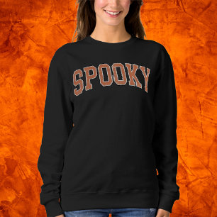 Sweatshirt Texte Halloween éffrayant noir
