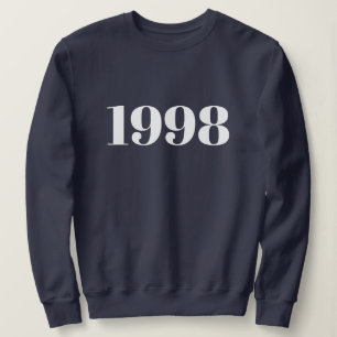 Sweatshirt Texte personnalisé Simple Moderne Minimal Votre an