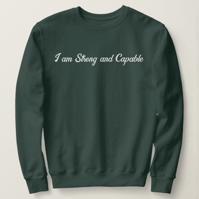 Sweatshirt Texte personnalisé stylé moderne I'm Strong (Design devant)