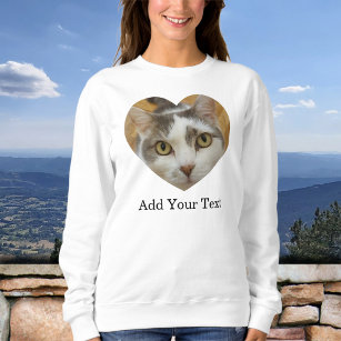 Sweatshirt Texte photo personnalisé pour animal de compagnie 