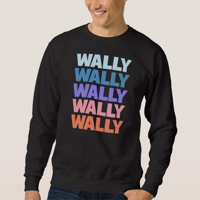 Sweatshirt Texte répété moderne Wally (Devant)