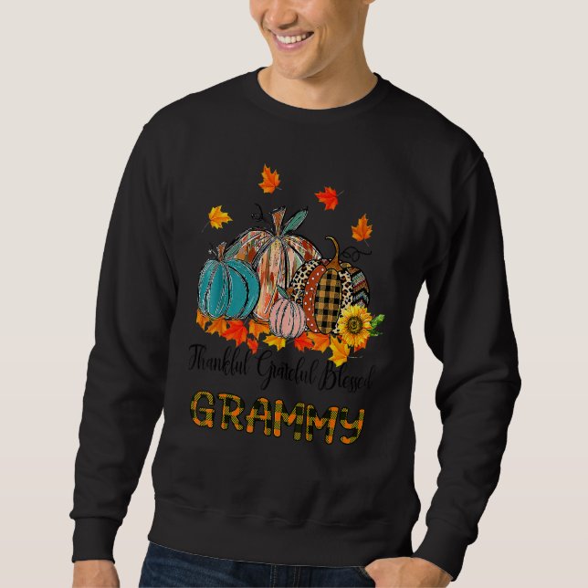 Sweatshirt Thankful Grateful Blessed Grammy Pumpkins Thanksgi (Devant)