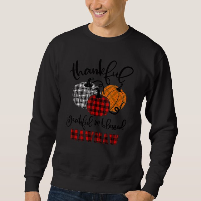 Sweatshirt Thankful Grateful Blessed Mawmaw Autumn Fall Pumpk (Devant)